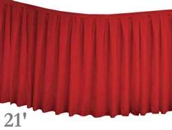 Red Table Skirt (Polyester) - 21'