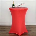 Cocktail Spandex Table Cover - Coral