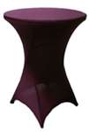 Cocktail Spandex Table Cover - Eggplant