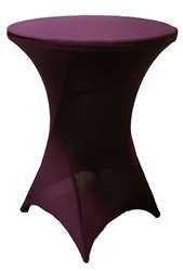 Cocktail Spandex Table Cover - Eggplant