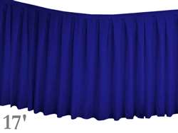 Royal Blue Table Skirt (Polyester) - 17'
