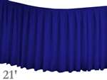 Royal Blue Table Skirt (Polyester) - 21'