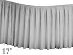 Silver Table Skirt (Polyester) - 17'