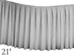 Silver Table Skirt (Polyester) - 21'