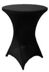 Cocktail Spandex Table Cover - Black