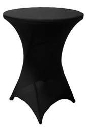 Cocktail Spandex Table Cover - Black