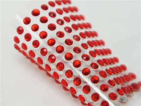 Stick On-Rhinestone Red