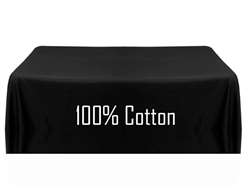 Cotton Tablecloth - Black 90x132"