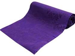 Flocking Damask fabric bolt 12" x 10Yards - Purple / Purple