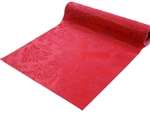 Flocking Damask fabric bolt 12" x 10Yards - Red / Red