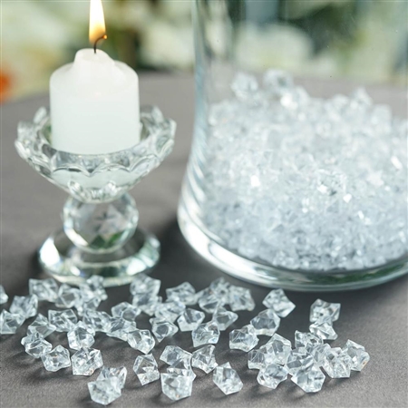 Mini Acrylic Ice Bead Vase Fillers Table Decoration - 400 Pack - Clear