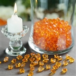Mini Acrylic Ice Bead Vase Fillers Table Decoration - 400 Pack - Orange
