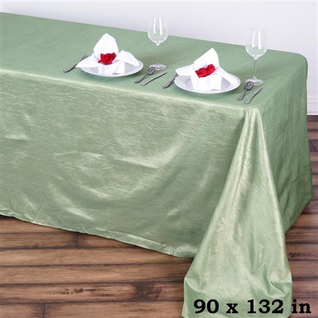 Apple Green Crinkle Taffeta Tablecloth 90x132"