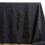 Black Crinkle Taffeta Tablecloth 90x132"