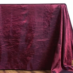 Burgundy Crinkle Taffeta Tablecloth 90x132"