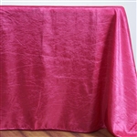 Fushia Crinkle Taffeta Tablecloth 90x132"