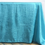 Turquoise Crinkle Taffeta Tablecloth 90x132"
