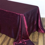 Burgundy Crinkle Taffeta Tablecloth 90x156"