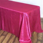Fushia Crinkle Taffeta Tablecloth 90x156"