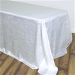 Ivory Crinkle Taffeta Tablecloth 90x156"