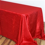 Red Crinkle Taffeta Tablecloth 90x156"