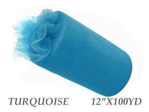 12"x100yd Tulle Rolls - Turquoise