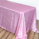 Pink Crinkle Taffeta Tablecloth 90x156"