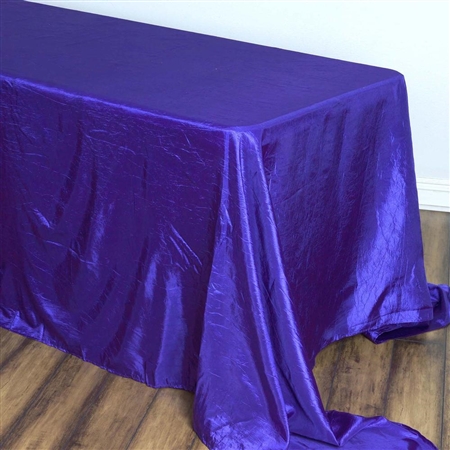 Purple Crinkle Taffeta Tablecloth 90x156"