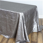 Silver Crinkle Taffeta Tablecloth 90x156"