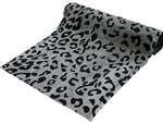 Leopard Spots fabric bolt 12" x 10Yards - Silver / Black