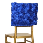 Grandiose Rosette Chair Caps (Square-Top) – Royal Blue