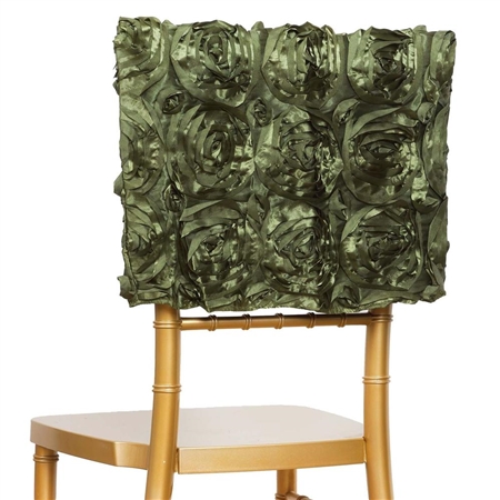 Grandiose Rosette Chair Caps (Square-Top) – Willow Green
