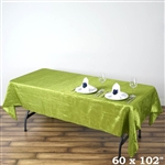 Apple Green Crinkle Taffeta Tablecloth 60x102"