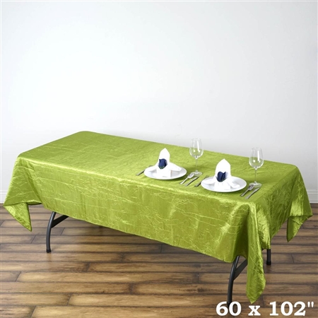Apple Green Crinkle Taffeta Tablecloth 60x102"