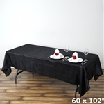 Black Crinkle Taffeta Tablecloth 60x102"