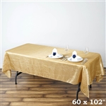Champagne Crinkle Taffeta Tablecloth 60x102"