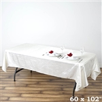 Ivory Crinkle Taffeta Tablecloth 60x102"