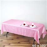 Pink Crinkle Taffeta Tablecloth 60x102"