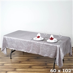 Silver Crinkle Taffeta Tablecloth 60x102"
