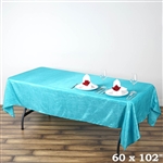 Turquoise Crinkle Taffeta Tablecloth 60x102"
