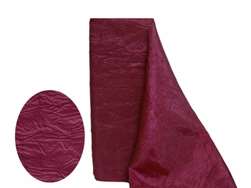 Crinkle Taffeta Fabric 12" x 10Yards - Burgundy