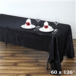 Black Crinkle Taffeta Tablecloth 60x126"