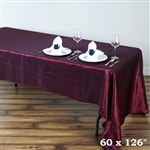 Burgundy Crinkle Taffeta Tablecloth 60x126"