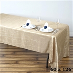 Champagne Crinkle Taffeta Tablecloth 60x126"