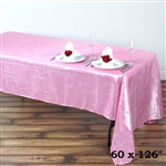 Pink Crinkle Taffeta Tablecloth 60x126"