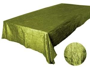 Sage Crinkle Taffeta Tablecloth 60x126"