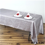 Silver Crinkle Taffeta Tablecloth 60x126"