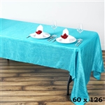 Turquoise Crinkle Taffeta Tablecloth 60x126"