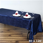 Navy Crinkle Taffeta Tablecloth 60x126"