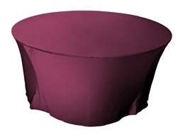 60" Spandex Tablecloth - Burgundy